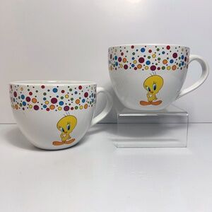 Set of 2 Oversized Tweety Bird Ceramic Mugs